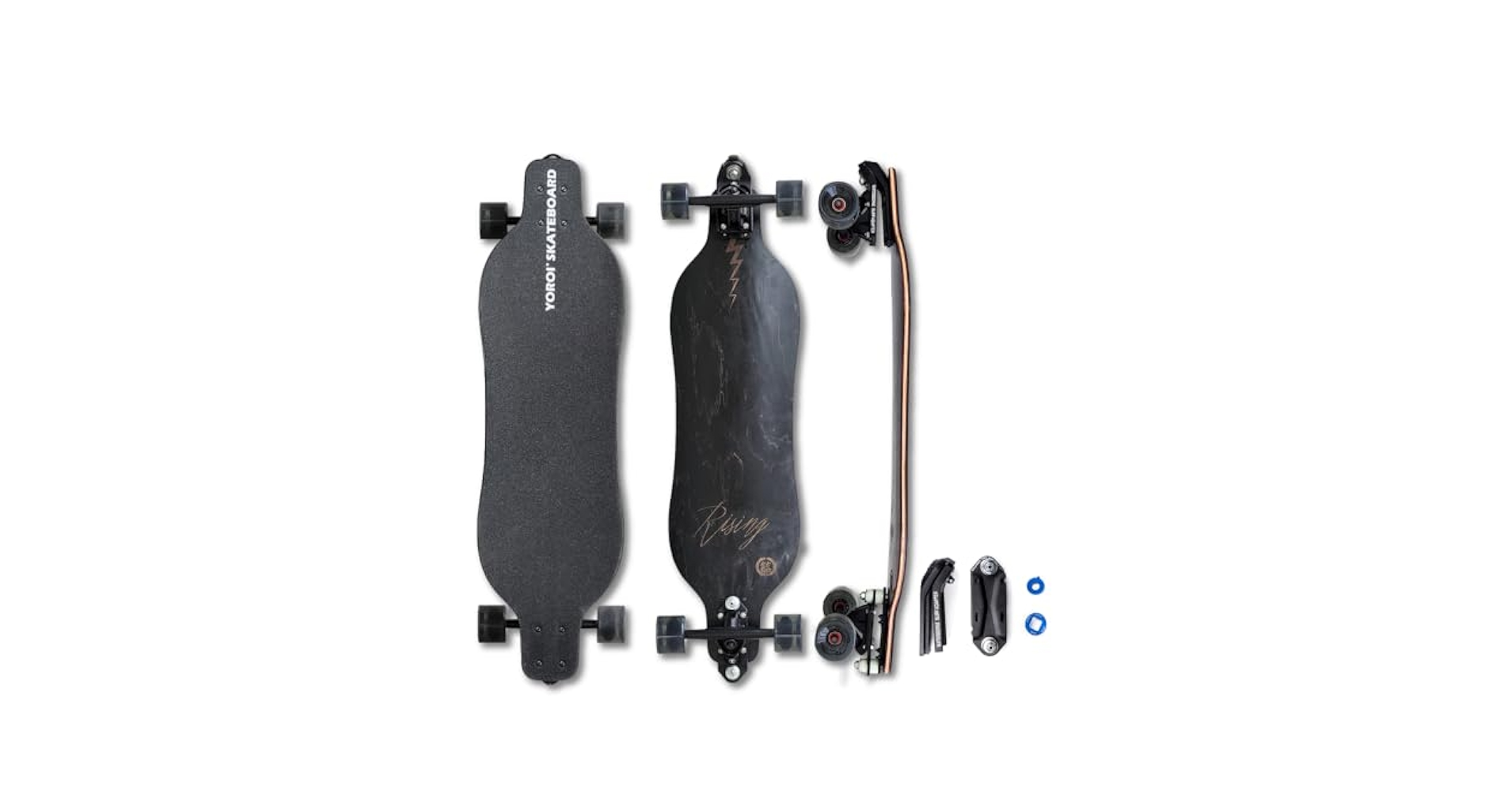 Amazon.co.jp: YOROI SKATEBOARD RISING 36PW-WB Black